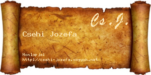 Csehi Jozefa névjegykártya